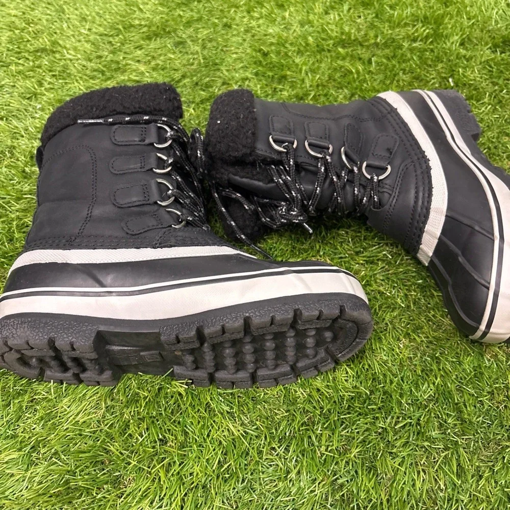 Lands' End Snow Boots Youth Size‎ 2M Black Excellent